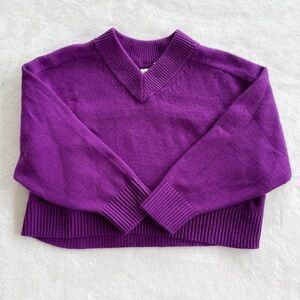 GAP Kids Purple V-Neck Knit Sweater